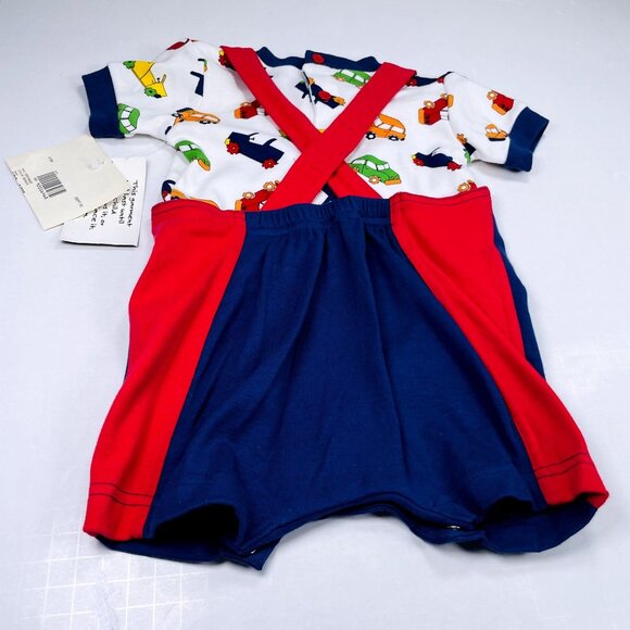 NWT Vintage Baby Construction Jeep Romper + Shirt Matching Outfit Set 6m / 9m - Picture 8 of 12